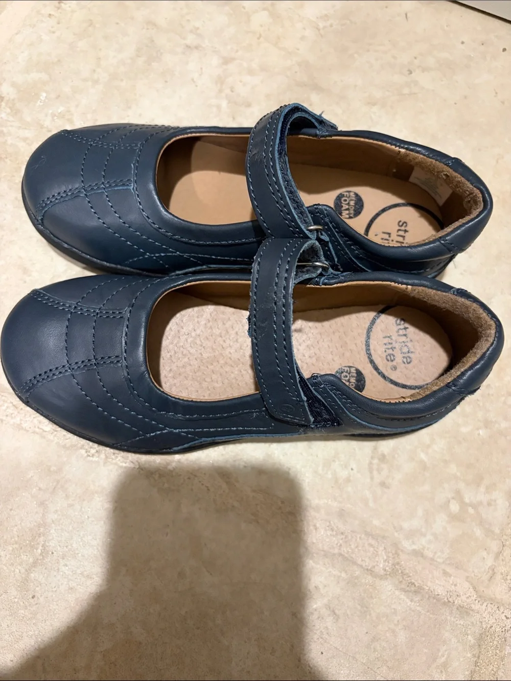 School shoes Stride Rite Navy Hook-and-Loop Mary Jane Shoes